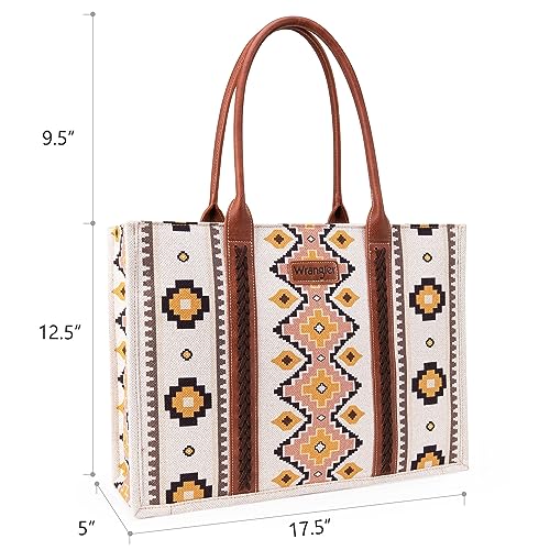 Image of Wrangler Tote Bag for Women Western Purse and Aztec Satchel Handbag