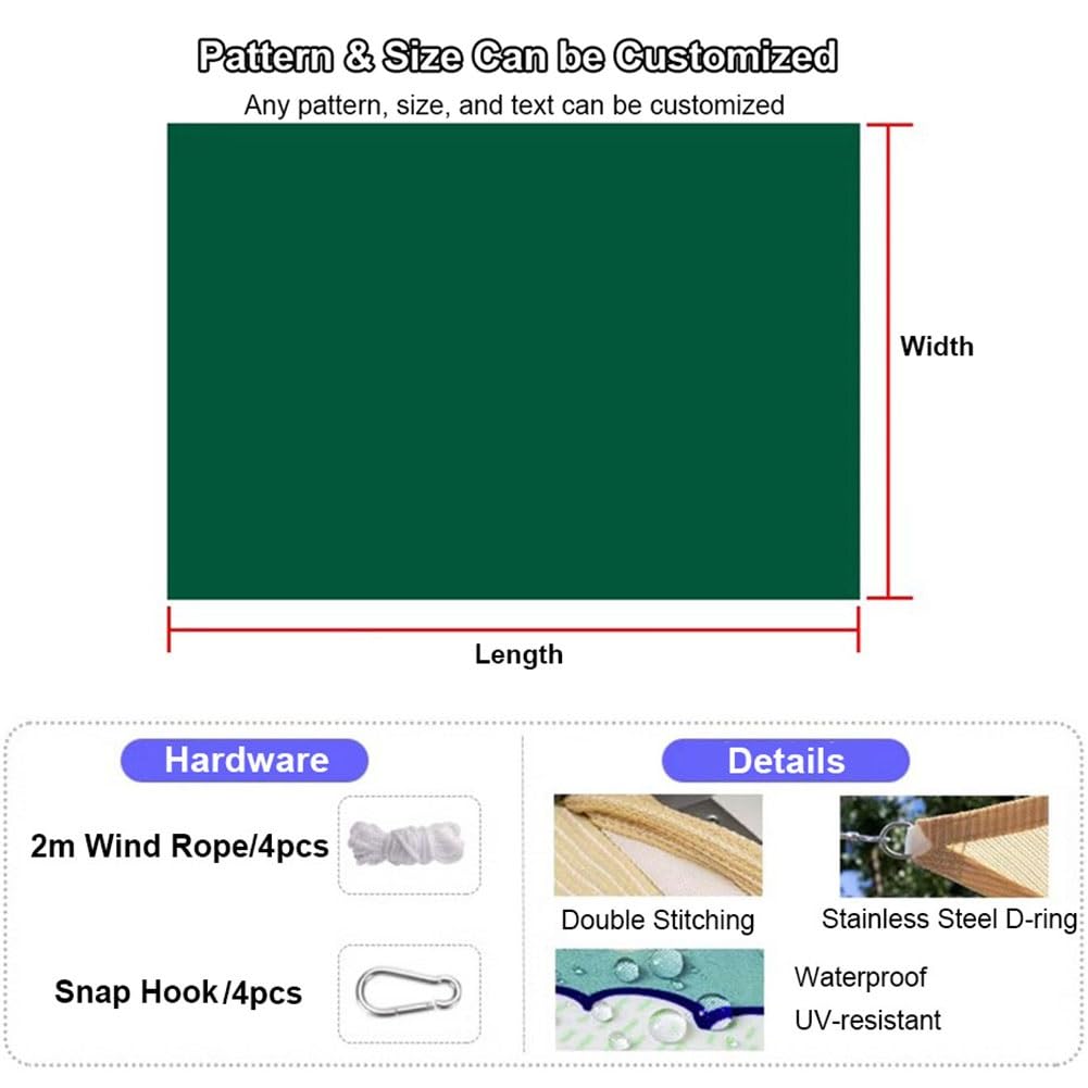 exproyzk Toldo Vela Toldo para Caravana Toldo Lateral para camión Impermeable Toldo con protección UV Toldo de Sombra para Tienda de campaña Fondo para fotografía(#G,4x2m)