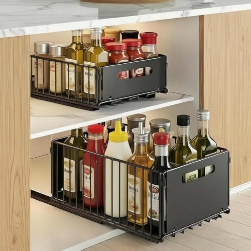 Organizador deslizante de armário removível 24,4 x 37,6 cm x 19 c...