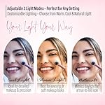 Self Care Kit – LED Compact Mirror with Light with Magnification 1X/10X + 2 in 1 Blueberry Lip Scrub & Strawberry Balm - Image 5