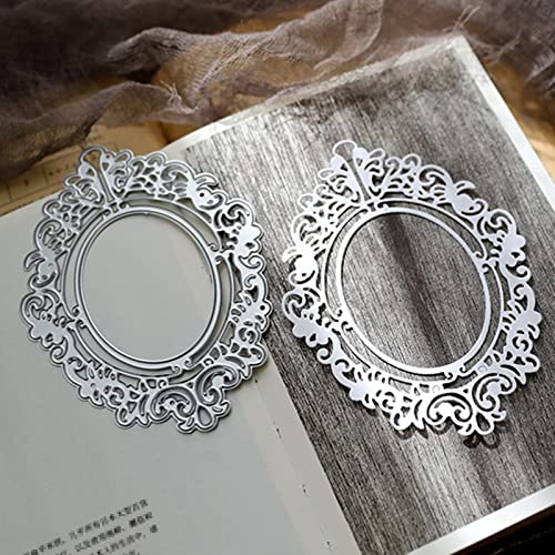 Vintage Photo Frame Metal Die Cuts, Lace Mirror Frame Stencils DIY Crafts Cards Cutting Dies Cuts for DIY Embossing Card Making Photo Decorative Paper Dies Scrapbooking