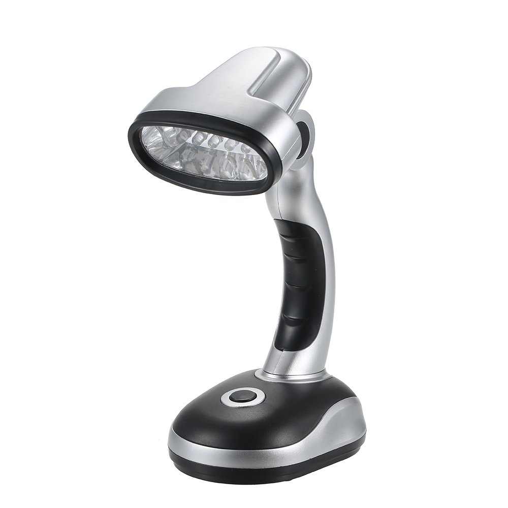 12 LED Portable Desk Light Table Lamp 3 * AA Batteries Operated Adjustable Illumination Angle for Working Students Reading-image-37