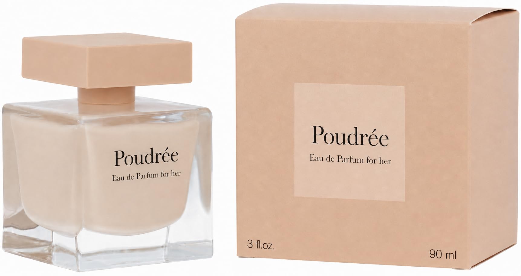 Poudrée Eau de Parfum, Fragranza Femminile, 90 ml,Flacone di Vetro