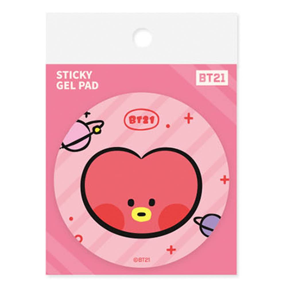 BT21 Original Product Minini Multipurpose Adhesive Gel Pad, Removal of Household Dust, Attachment of Vehicle Supplies, Attachment of Desk Supplies (TATA)