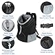 Haustier Rucksack - Verstellbar und Atmungsaktiv - Mit Fronttasche für Kleine Hunde und Katzen - Head-Out-Design - Sicherheits-Haken - Ideal für Reisen, Wandern und Outdoor.