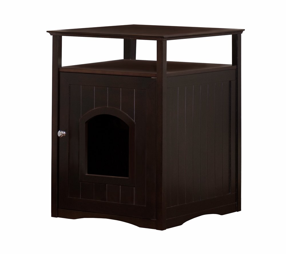 Merry Pet Cat Washroom/Night Stand Pet House, One size, Walnut - MPS008