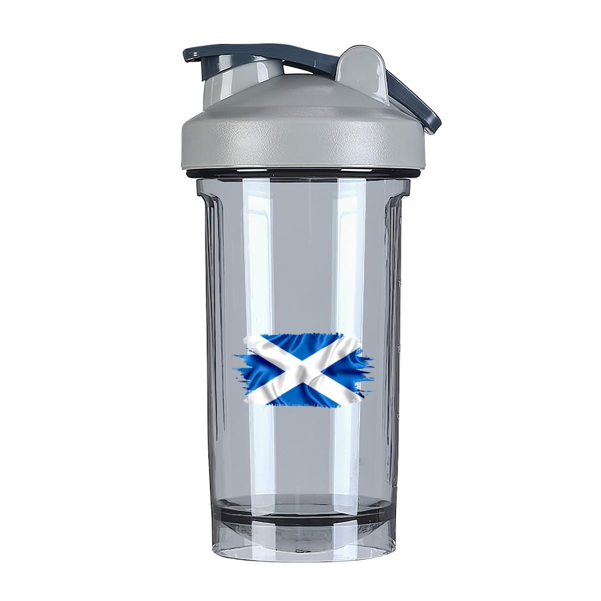 Scotland Scottish Flag 18 Ounce Shaker Cup,Fashion Theme Pattern Shaker Bottle Leak-proof Workout Shake Bottles 500ML/18 oz Perfect for Pre Workout Gray 0