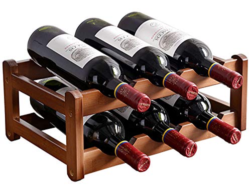 Soporte para botellas de vino de madera para 6 botellas miniatura 2