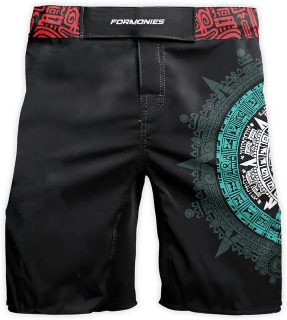 Aztec MMA Shorts – Men’s Fight Shorts for Cage Fight Muay Thai Jiu-Jitsu BJJ Boxing Grappling