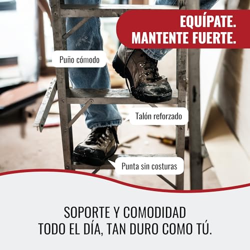 Mat & Vic’s 6 o 12 Pares Calcetines térmicos, calcetines trabajo hombre y calcetines hombre invierno – Reforzados, transpirables y cómodos – Algodón OEKO-TEX – Tallas 35-50 - imagen 2