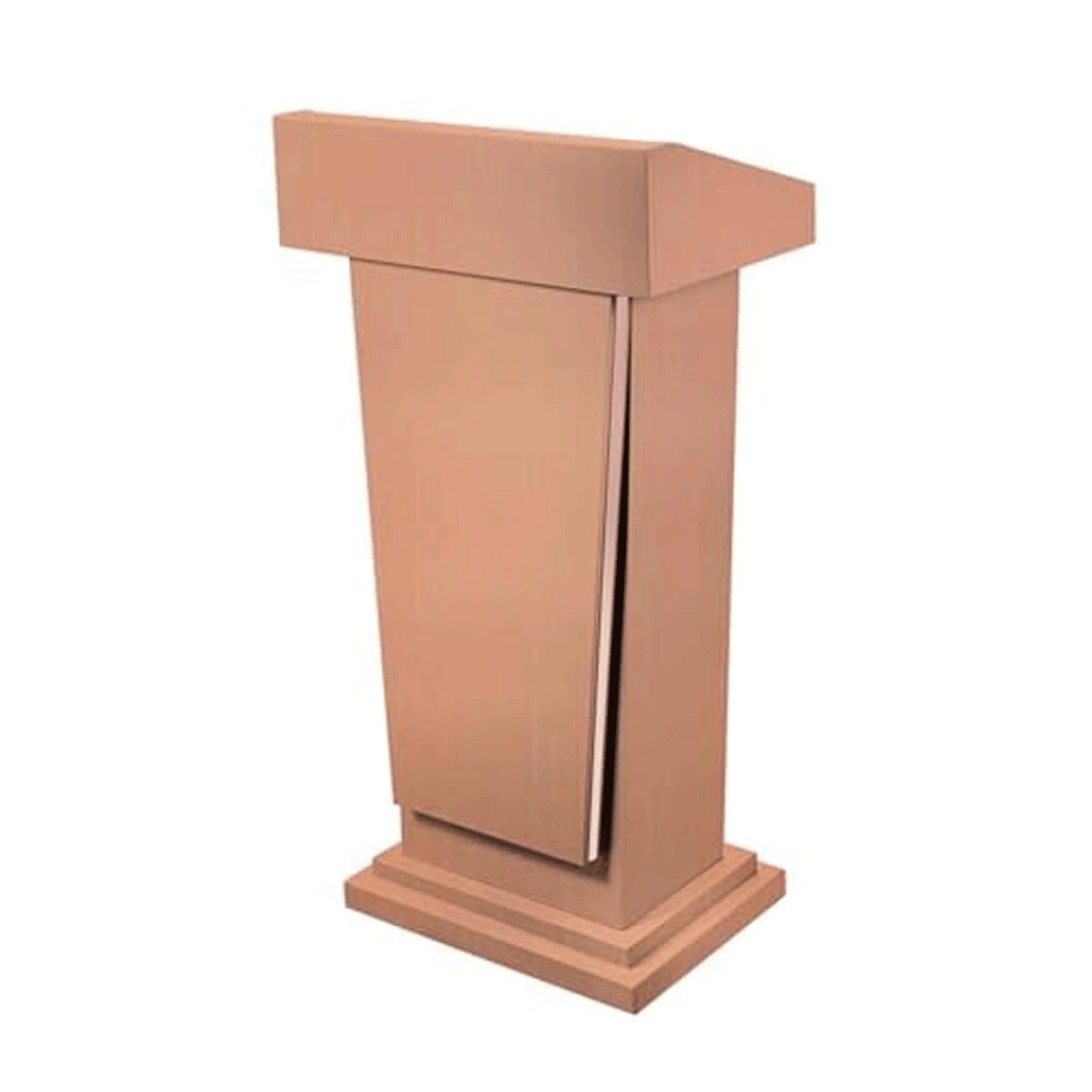 YTGHBIML Stainless Steel Podium Stand, Modern Church Pulpit with Storage, Floor Standing Hostess Stand Luxury Lectern for Churches(Rose Gold)