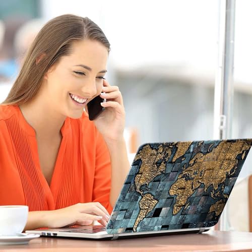 Image of Galaxsia World Map D12 Full Body Vinyl Laptop Skin /Sticker /Cover Upto 15.6 Inches Laptops Laminated-Removable-HD Quality Compatible for Hp-Dell-Sony-Lenovo-Asus etc.(15x10 Inches)