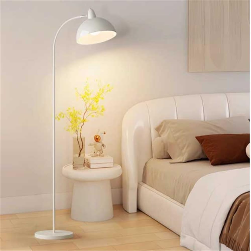 Lampa podłogowa Biała, ściemnialna lampa podłogowa LED do salonu, sypialni, gabinetu, biura, lampy stojącej czytania