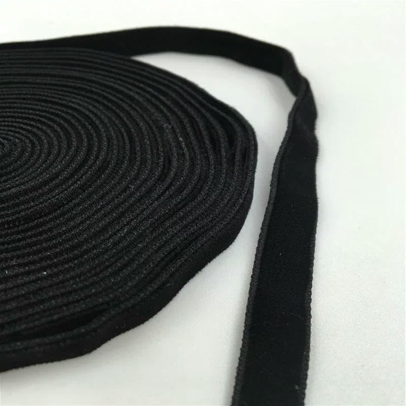 Cinta de terciopelo negro de nailon de doble cara de 6/9/15/19/25/38 mm para decoración de bodas, fiestas, regalos hechos a mano, manualidades navideñas, 1/3/5 yardas (25 mm - 3 yardas)