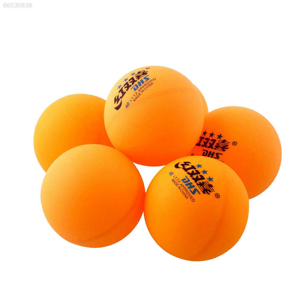 Muskan Enterprises -ME B352 6Pcs 3 Stars DHS 40MM Olympic Tennis Orange Yellow Ping Pong Balls Competit