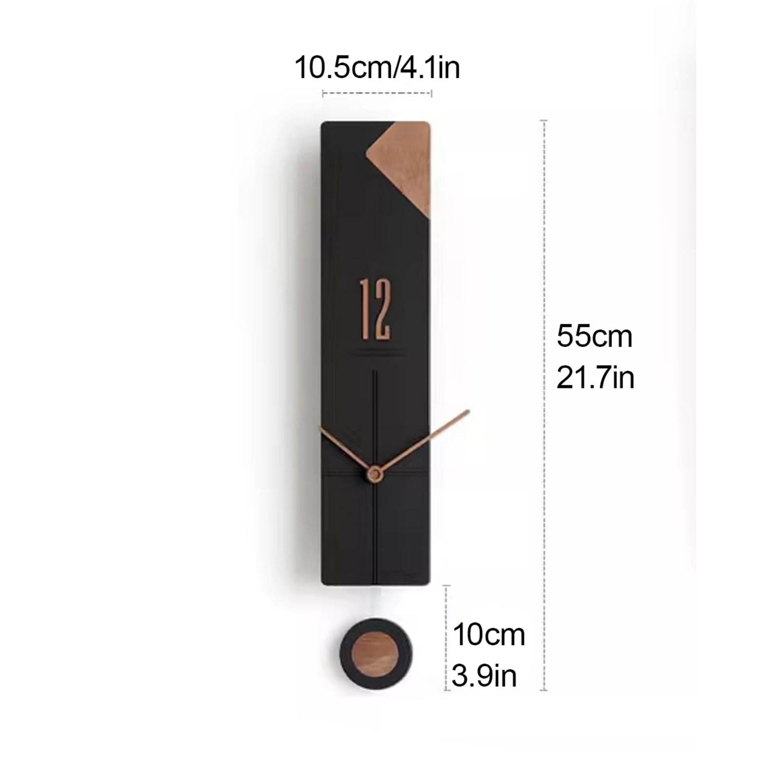 Moderno Decoración Reloj De Pared con El Péndulo, Reloj Pared Silencioso Sin Tic-TAC, Decoración Batería para Escuela, Sala Estar, Cocina, Oficina(White2)