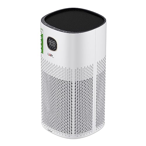 Image of Synergy LAP1004 Air Purifier for Home, Anti-Bacterial, Anti Virus HEPA H13 + Carbon Filter, removes 99.99% Pollutants, MicroAllergens, UV LED, WIFI,Covers upto 668 sq.ft, with 1 Year Warranty
