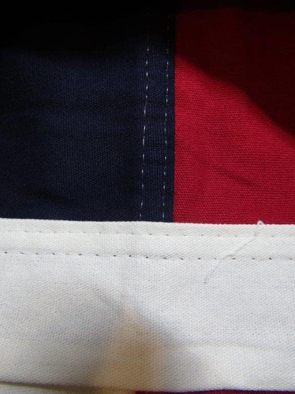 Miniatura 7 de Premium 5x9.5 ft Embroidered Bars 1st 7 Cotton Casket Flag