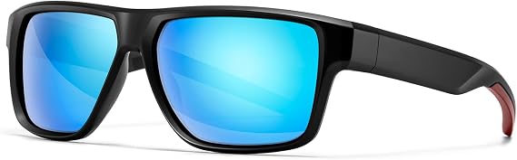 SUNGAIT Polarized Square Sunglasses for Men Outdoor Sun Glasses Goggles UV400 Driving Fishing Running