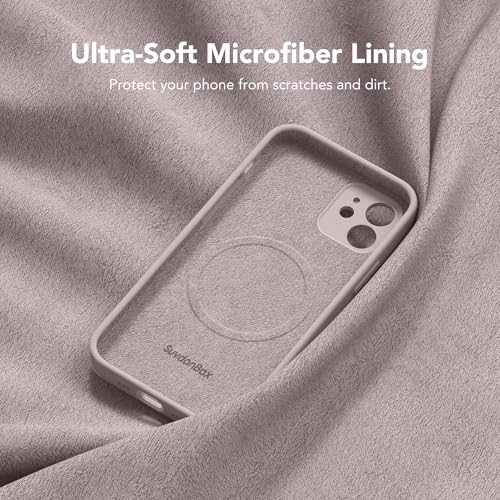 Image of Magnetic for iPhone 12 Case, Compatible with MagSafe, [Full Camera Protection][Screen Protector] Silicone Shockproof Protective Phone Case for iPhone 12 6.1 inch, Hazel