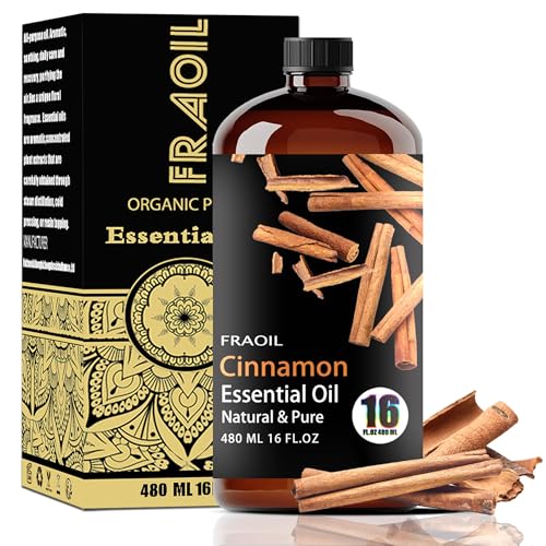 Cinnamon Essential Oil Cinnamon Oil 16 Fl Oz 480 ML for Diffuser Humidifier Yoga Cleaning DIY Candle Soap Making Perfume Gift Essential Oils