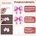 HJZHII 100PCS Coquette Bows Stickers, Cute Waterproof Vinyl Decals Varied Styles Aesthetic Stickers Pink Bows Stickers for Girl Women Phone Water Bottle Laptop Decorations