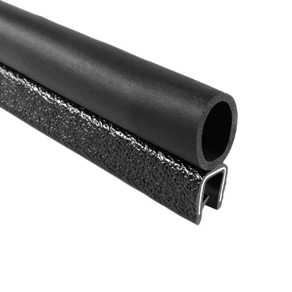 Trim-Lok Guarnizione con lampadina superiore, in plastica PVC, con bombatura in gomma EPDM, compatibile con bordi da 0,6 cm, bombatura di diametro 1,5 cm, lunghezza 7,6 m