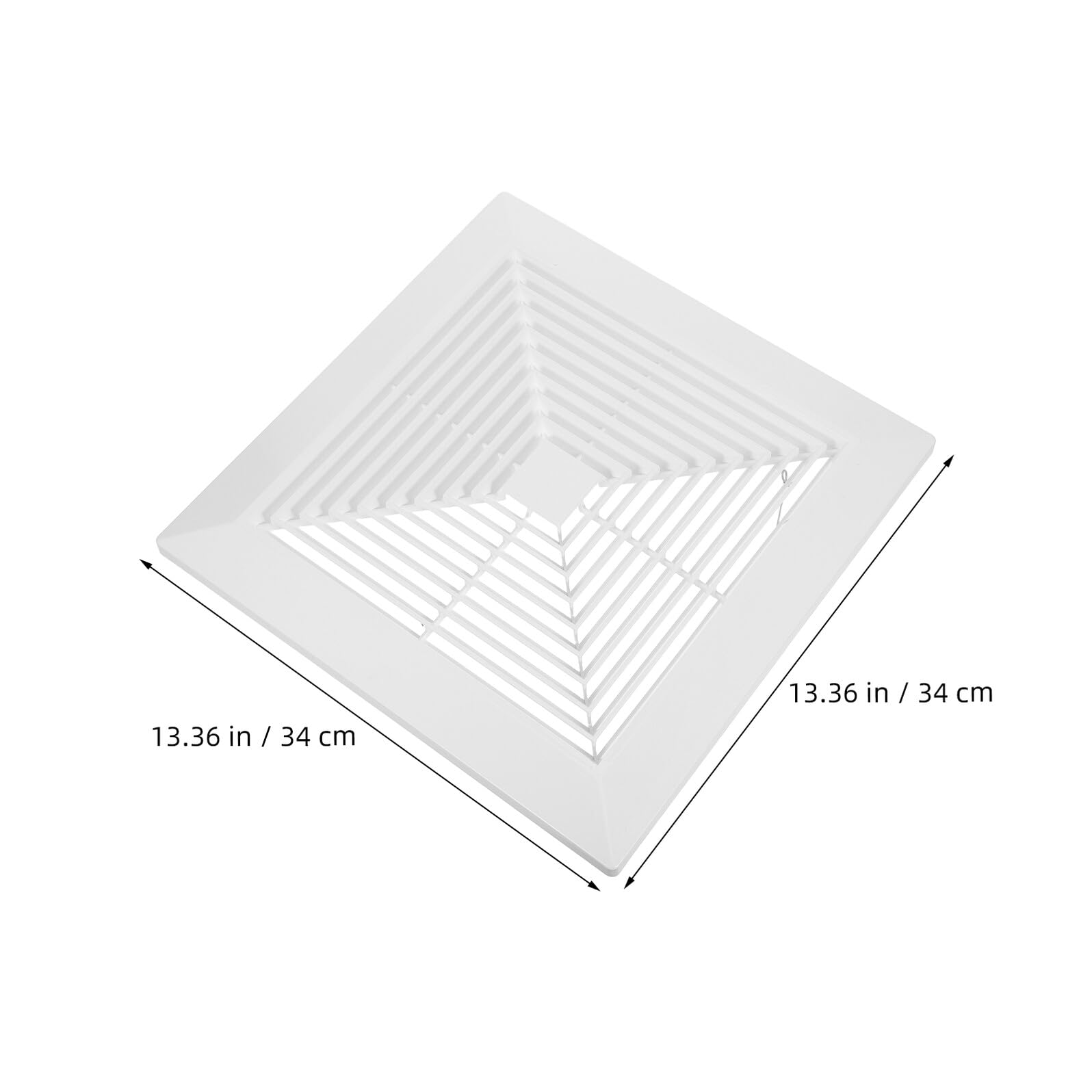 Cabilock Bathroom Exhaust Fan Cover 14x14 Inch White Plastic Vent Grille with Springs for Ceiling - 3