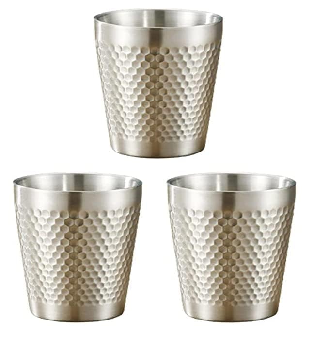 Stainless Steel 100ML Water Glass 100ML Serving Glass for Lassi Lemonade Water Juice Milk Cold Drinks Beverage Drinking