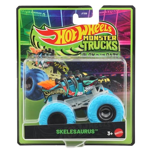 Hot Wheels Monster Trucks - (Glow in the Dark Skelesaurus JCG70)