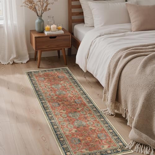 Alfombra Runner Coral Azul Lavable 2x6 Bavni miniatura 4