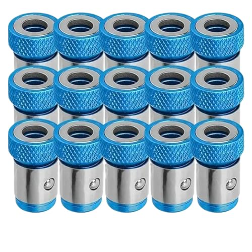 1 20 個の磁気リングヘッド磁気リング取り外し可能なドライバービットドリルホルダースクリュードライバー電動ドリルツールアクセサリー自動車オートバイ部品と互換性(Blue)