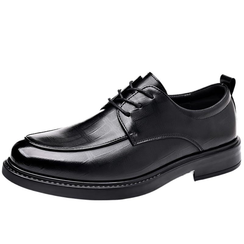 Dress Shoes for Mens Lace Up Height Increasing Anti-Slip Classic Fashion Calfskin Leather Plain Toe2
