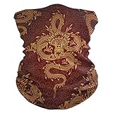 MAHU Headband Asian Japanese Dragon Animal Face UV Sun Protection Mask Neck Gaiter Magic Scarf Bandana Headwear Balaclava for Women Men