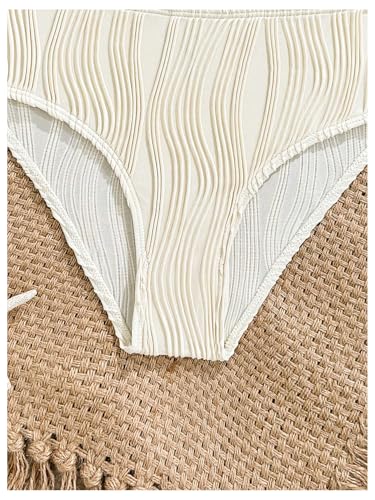 Girl's 2 Piece Textured Starfish Swimsuit Spaghetti Strap Padded Bathing Suit Bikini Sets4