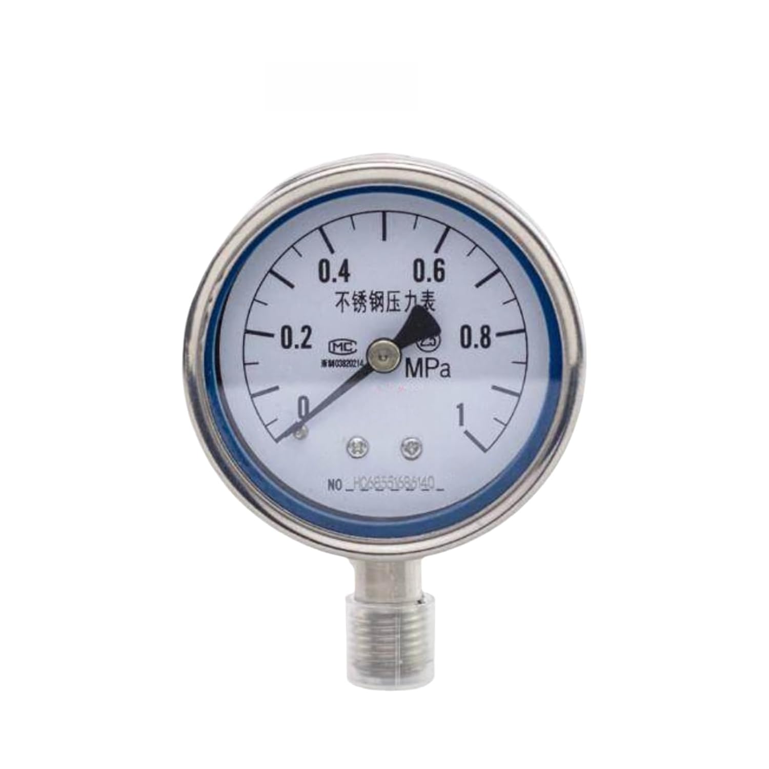 Stainless Steel Pressure Gauge Y-60BF M14*1.5 1.6(Vacuum Gauge)
