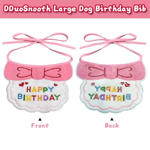 Set cumpleaños perro: Gorro y babero talla grande rosa miniatura 5