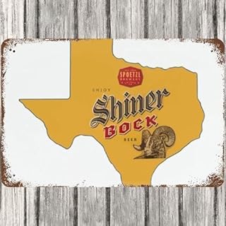 Shiner Bock Beers Texas Spoetzl Country Tin Sign Wall Poster Decor Funny Retro Bar Coffee Club Pub Gift Wall Decor Sign 8x12 Inch