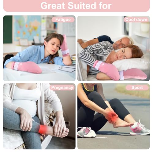 Image of SuzziPad Cold Socks & Hands Ice Pack for Chemo Must Haves, Pink, S /M