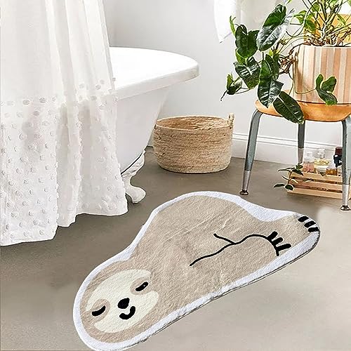 Badematte in Faultierform, Tiermotiv, braun, Badematte, Duschvorleger, Schlafzimmerdekoration,...
