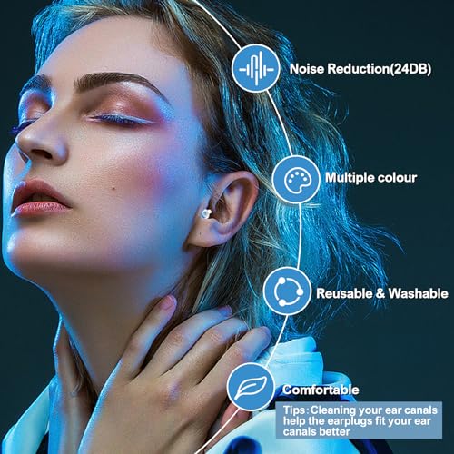 Image of YomauiYee High Fidelity Concert Earplugs for Concerts Musicians, Music Festivals, Earplugs for Noise Reduction, 24db 2 Pairs