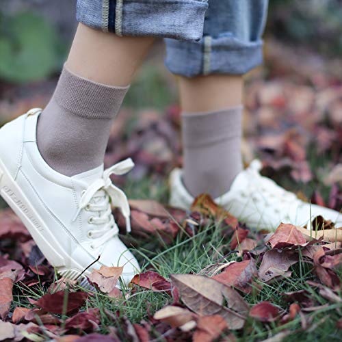 Image of FGZ Women Thin Cotton Socks Soft Cozy Socks Cute Ankle Crew Socks 5 Pairs