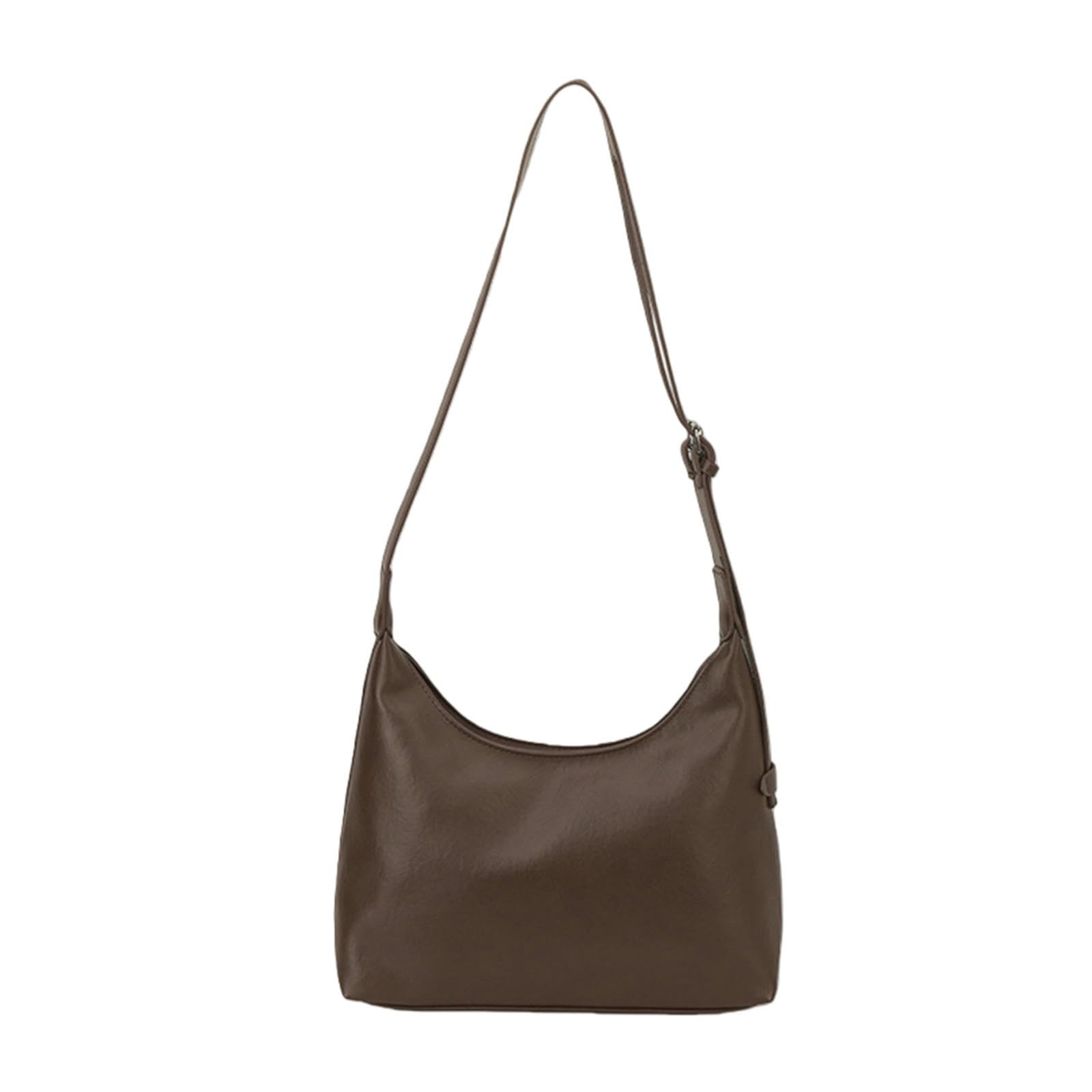 ZCABYBD East-West Crossbody Bag Retro Large-capacity Practical Tote For Women Niche Commuter Shoulder Texture Armpit Bag-coffee Color