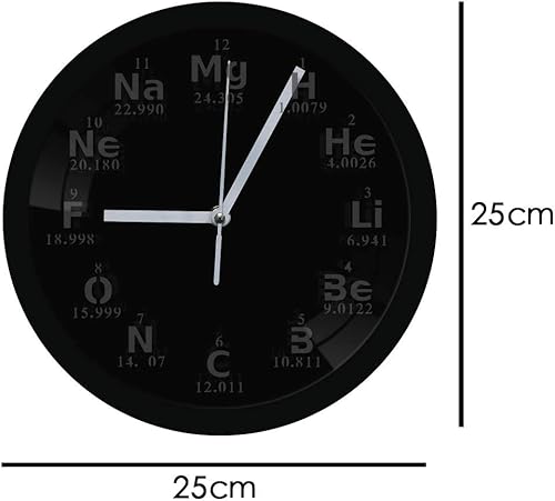 Miniatura 9 de The Geeky Days Elemento de mesa periódica Reloj de pared Ciencia Elementos químicos Iluminación LED Reloj de pared Química Ciencia Geeks y