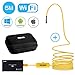 Produktbild Endoskopkamera, BEVA WiFi Endoskop Wireless Inspektionskamera 1200P 2.0 Megapixel Wasserdicht Inspektionskamera mit 8 LED-Leuchten für IOS Android, Tablet, MAC, Windows (5M)