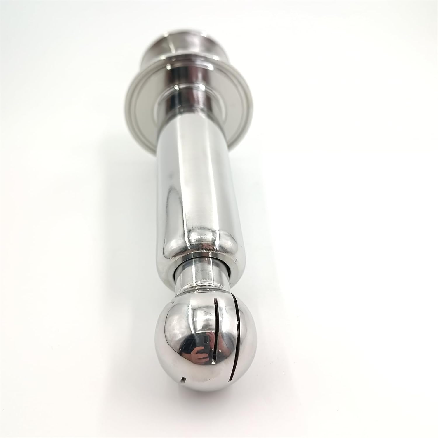 360 Degree Rotary CIP Cleaning Spray Ball 1.5 inch Tri Clamp Inlet to 2 inch Tri Clamp Cap Stainless Steel 304 (1.5inch TC to 2inch TC)