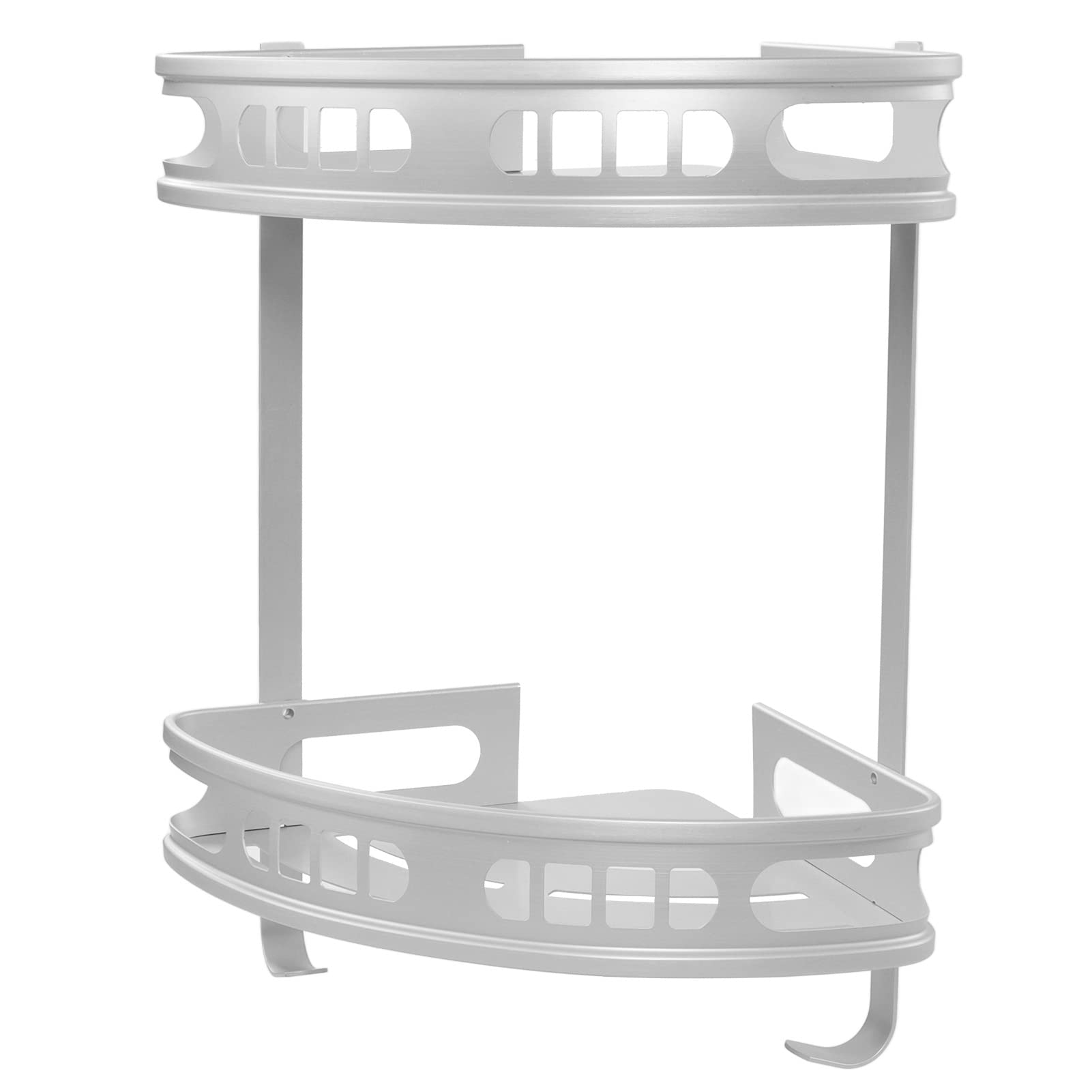 Corner Shower Caddy Double Layer Shower Corner Organizer Shower Wall Caddy Triangular Design Wall Mounted Shower Rack Corner