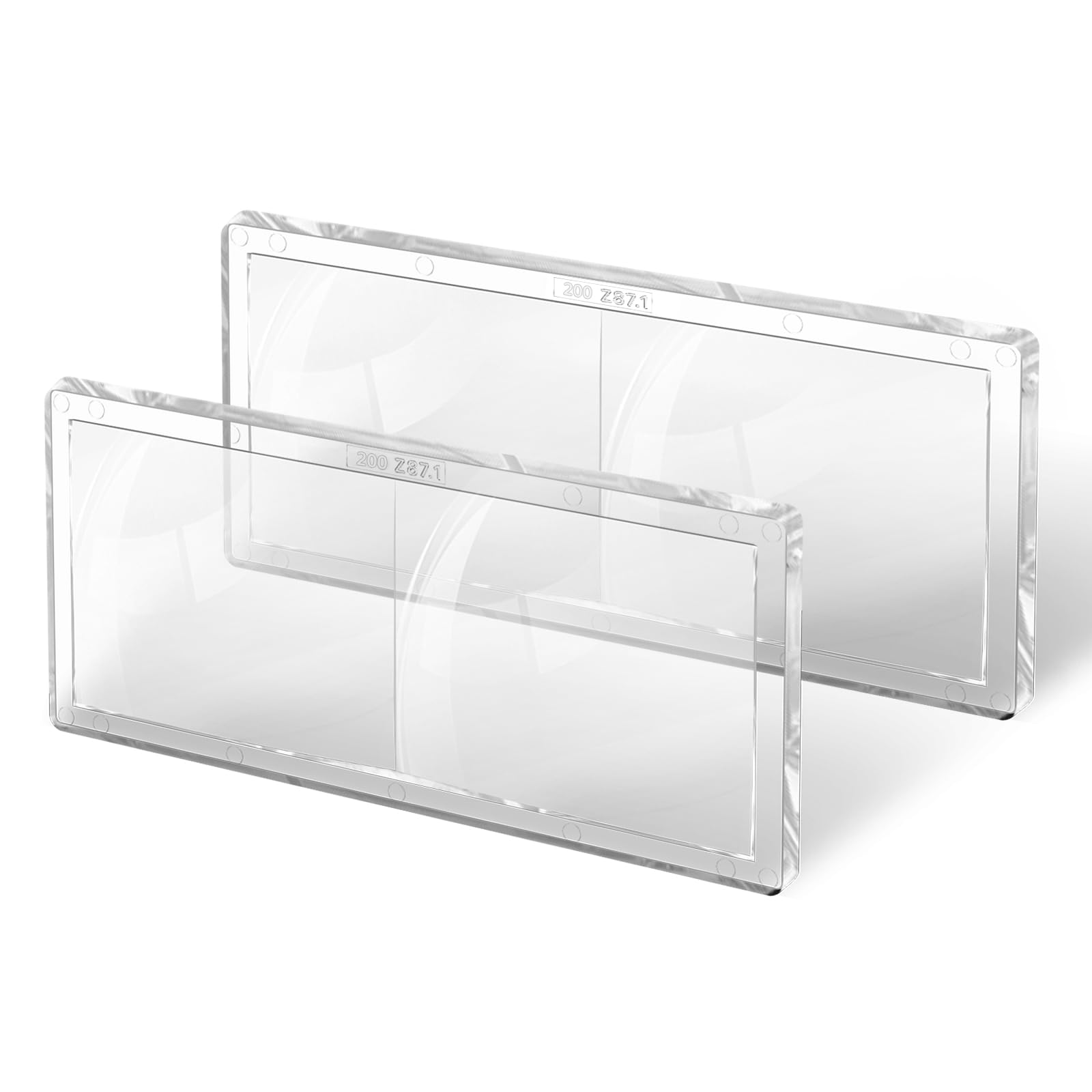 Verre grossissant soudure dioptrie 2.00 et loupe pour masque de soudage 5,1x10,8 cm x2