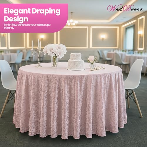 Nappe velours de qualité supérieure rose 274cm WedDecor