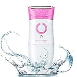 ❤. SEGURO, SUAVE Y EFECTIVO---- las cabezas flotantes hipoalergénicas que siguen los contornos del cuerpo proporcionan un afeitado cómodo y rápido. Las afeitadoras eléctricas para dama con puntas de recortadora redondeadas delante y detrás de la lámina de afeitado brindan un afeitado súper suave sobre la piel sin rasguños.